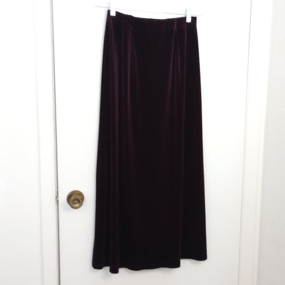 Vintage Purple Velour Whimsigoth Fairy Grunge Maxi Skirt - Picture 1 of 12